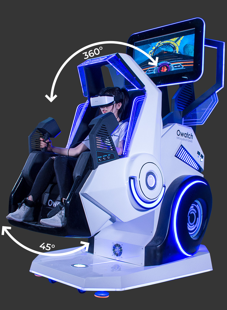 360° Rotating VR Roller Coaster Simulator VR Motion Chair Owatch™ 360° Rotating VR Roller Coaster Simulator VR Motion Chair Owatch™